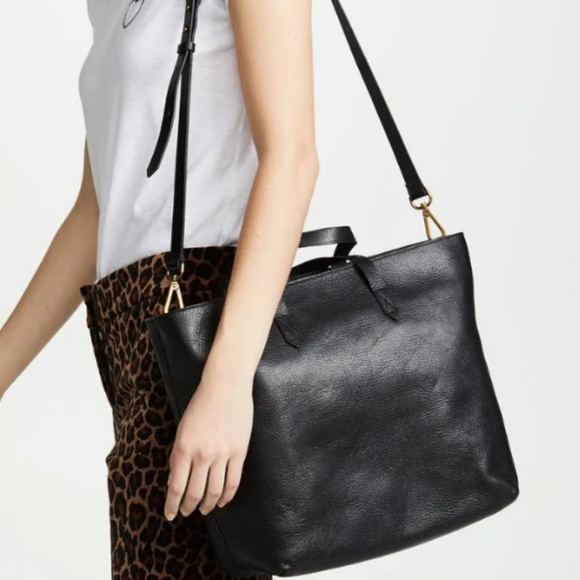 Madewell Handbags - Madewell Zip Top Transport Tote Black